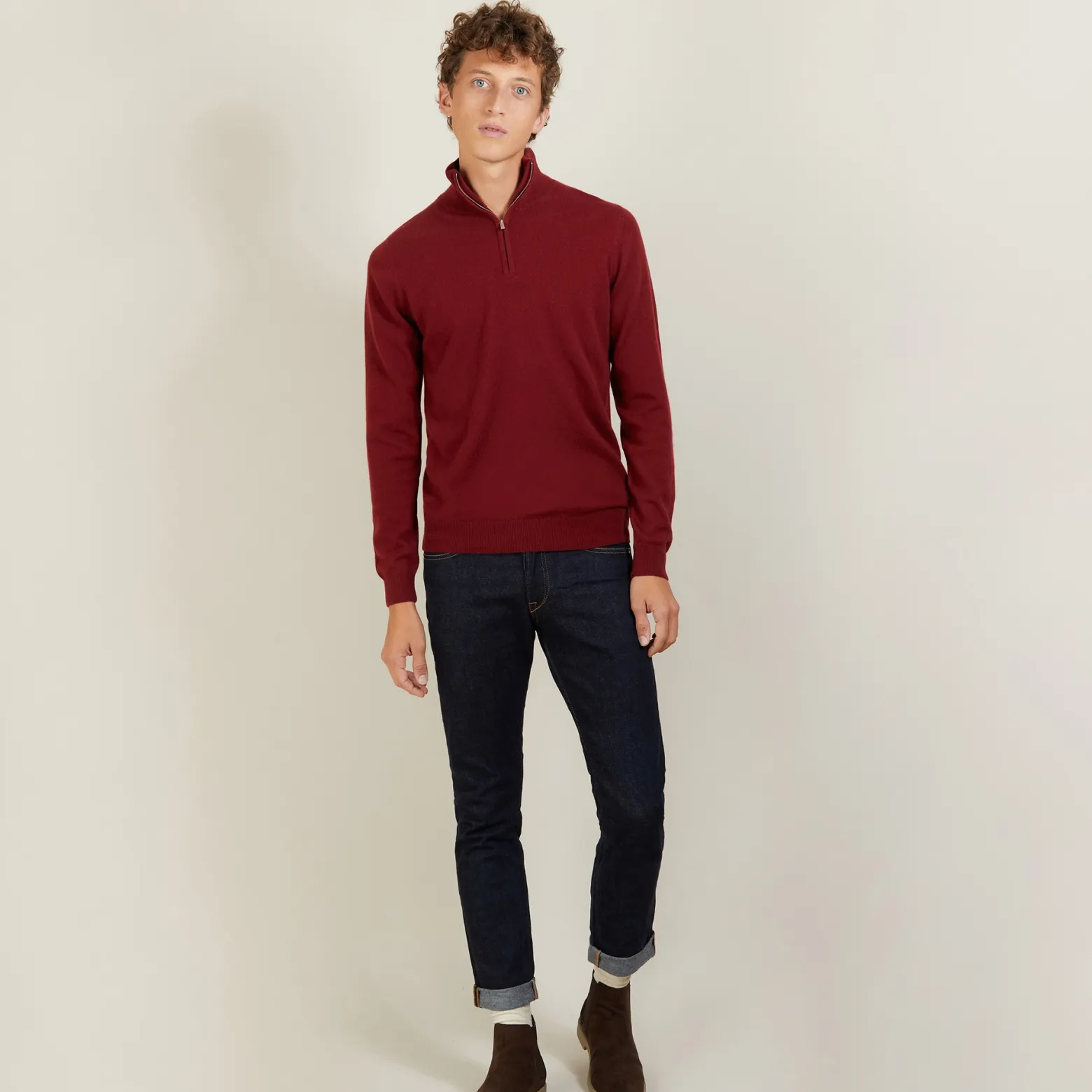 Montagut Cashmere sweater with zip neck - Emile