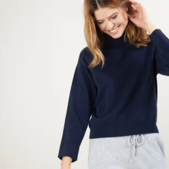 Montagut Cashmere turtleneck sweater with hammer armholes - Beverlie