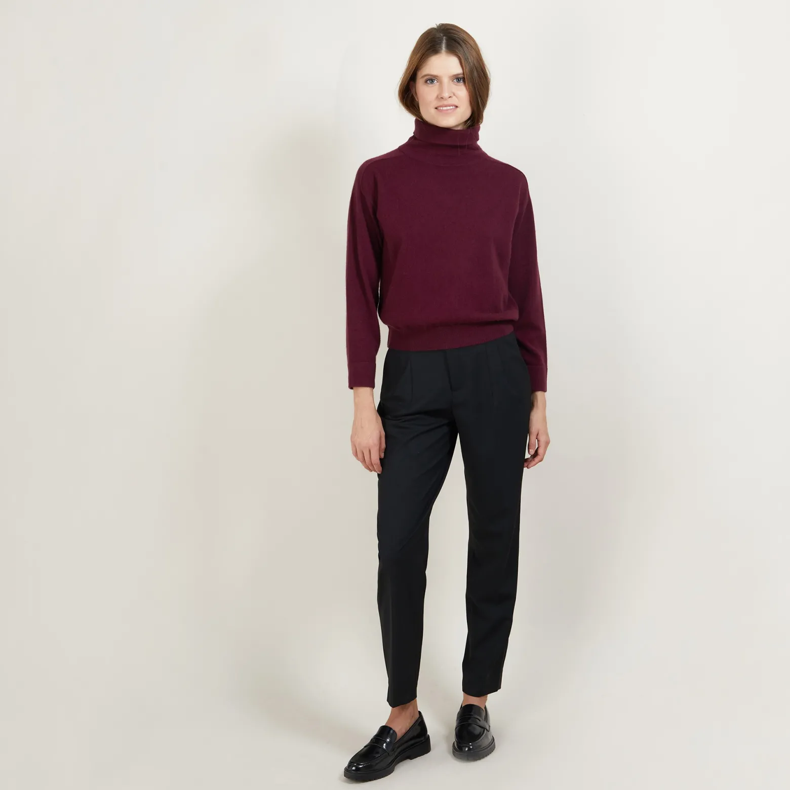 Montagut Cashmere turtleneck sweater with hammer armholes - Beverlie