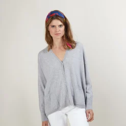 Montagut Cashmere V-neck cardigan - Brune