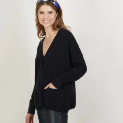Montagut Cashmere V-neck cardigan - Brune