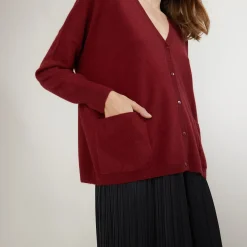 Montagut Cashmere V-neck cardigan - Brune