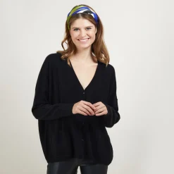 Montagut Cashmere V-neck cardigan - Brune
