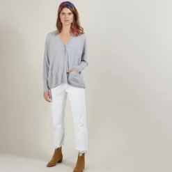 Montagut Cashmere V-neck cardigan - Brune