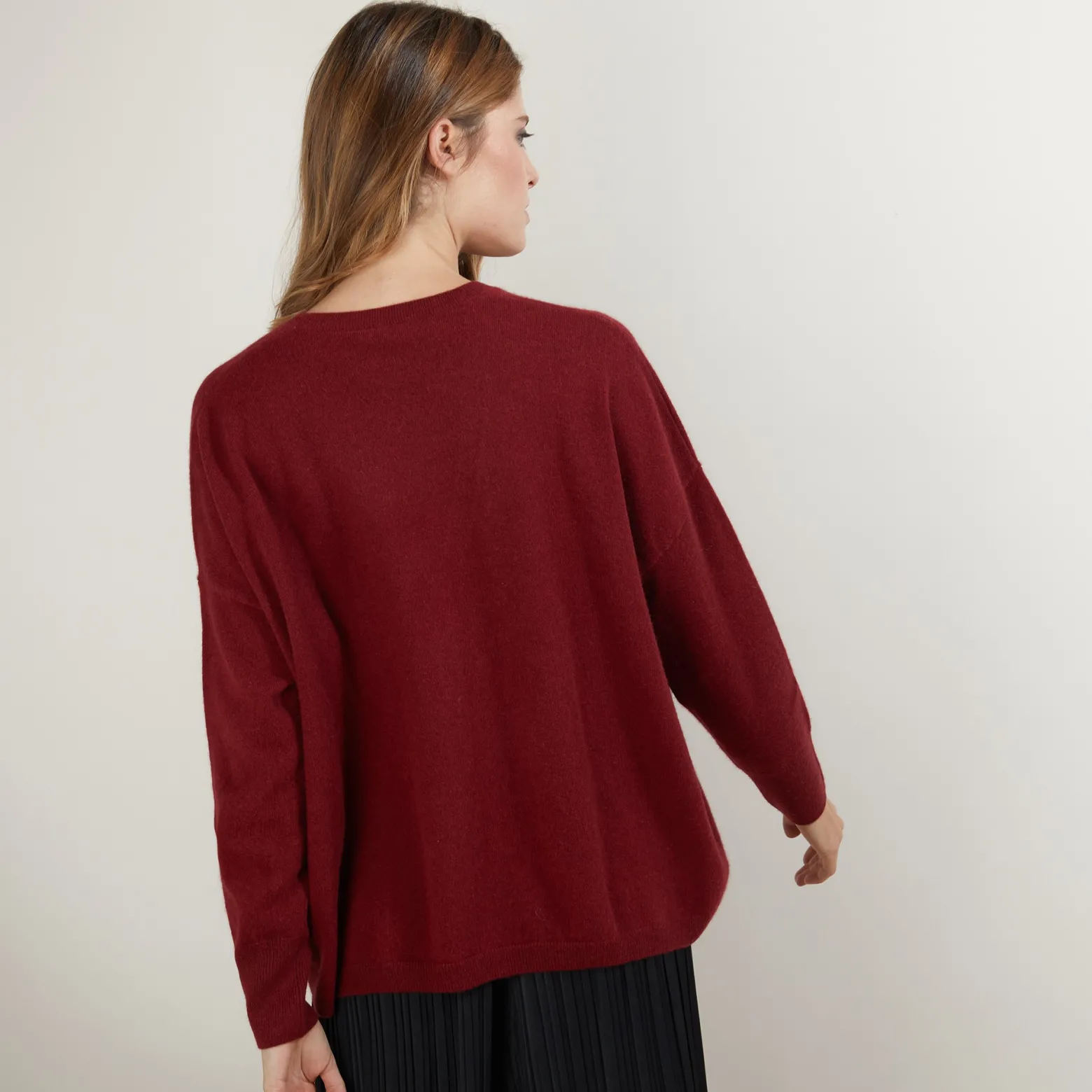 Montagut Cashmere V-neck cardigan - Brune