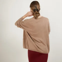 Montagut Cashmere V-neck cardigan - Brune