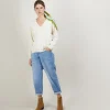Montagut Cashmere V-neck sweater with slits - Barnabe