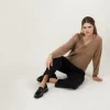 Montagut Cashmere V-neck sweater with slits - Barnabe