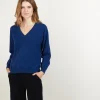 Montagut Cashmere V-neck sweater with slits - Barnabe