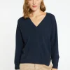 Montagut Cashmere V-neck sweater with slits - Barnabe