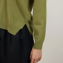 Montagut Cashmere V-neck sweater with slits - Barnabe