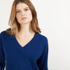 Montagut Cashmere V-neck sweater with slits - Barnabe
