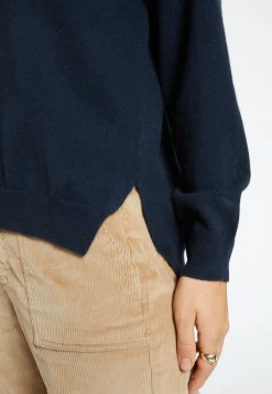 Montagut Cashmere V-neck sweater with slits - Barnabe