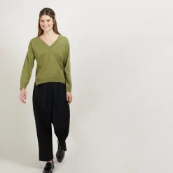 Montagut Cashmere V-neck sweater with slits - Barnabe