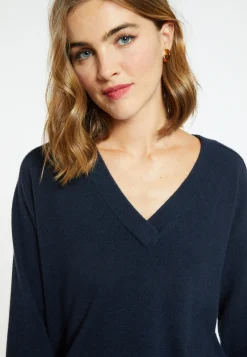 Montagut Cashmere V-neck sweater with slits - Barnabe