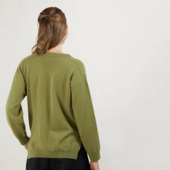 Montagut Cashmere V-neck sweater with slits - Barnabe