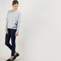 Montagut Cashmere wide shoulder buttons sweater - Brook