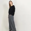 Montagut Cashmere wide shoulder buttons sweater - Brook