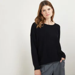 Montagut Cashmere wide shoulder buttons sweater - Brook