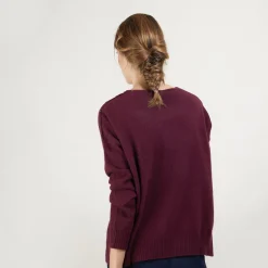 Montagut Cashmere wide shoulder buttons sweater - Brook