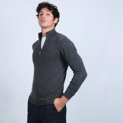 Montagut Cashmere zip-up 2-ply jumper - Emile