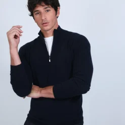 Montagut Cashmere zip-up 2-ply jumper - Emile