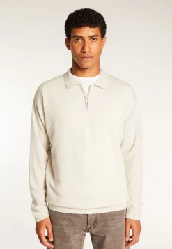 Montagut Cashmere Zip-Up Polo Shirt - Taylor