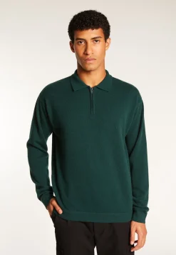 Montagut Cashmere Zip-Up Polo Shirt - Taylor