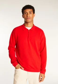 Montagut Cashmere Zip-Up Polo Shirt - Taylor