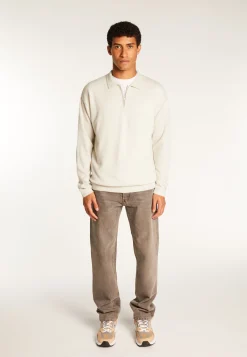 Montagut Cashmere Zip-Up Polo Shirt - Taylor