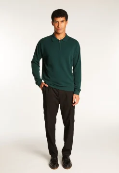Montagut Cashmere Zip-Up Polo Shirt - Taylor