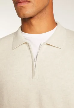 Montagut Cashmere Zip-Up Polo Shirt - Taylor