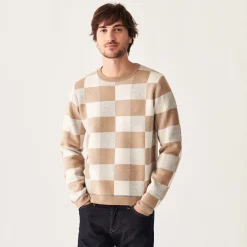 Montagut Checkered cashmere sweater - Amadeo