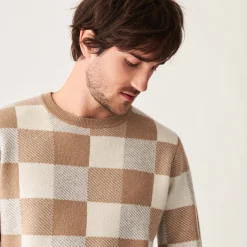 Montagut Checkered cashmere sweater - Amadeo