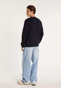 Montagut Checkered cashmere V-neck sweater - Arturo