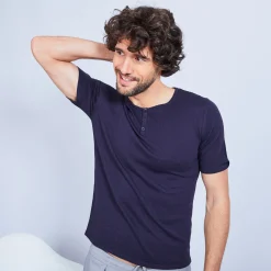 Montagut Cotton and cashmere T-shirt with Tunisian collar - Harumi