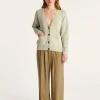 Montagut Cotton and linen V-neck cardigan - Nais