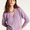 Montagut Cotton and linen V-neck cardigan - Thais
