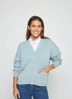 Montagut Cotton and linen V-neck cardigan - Thais