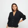Montagut Cotton and linen V-neck cardigan - Thais