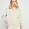 Montagut Cotton and linen V-neck cardigan - Thais