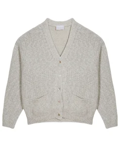 Montagut Cotton and linen V-neck cardigan - Thais