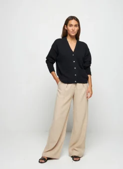 Montagut Cotton and linen V-neck cardigan - Thais