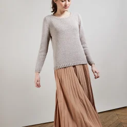 Montagut Cotton and wool silk round neck sweater - Benji