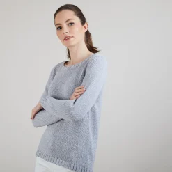 Montagut Cotton and wool silk round neck sweater - Benji