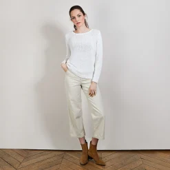 Montagut Cotton and wool silk round neck sweater - Benji