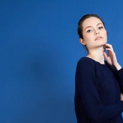 Montagut Cotton and wool silk round neck sweater - Benji