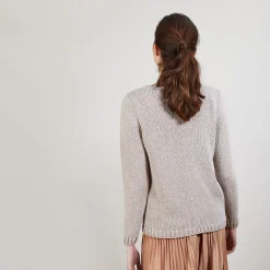 Montagut Cotton and wool silk round neck sweater - Benji