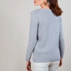 Montagut Cotton and wool silk round neck sweater - Benji