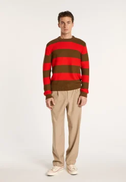 Montagut Cotton big stripes sweater - Rivage